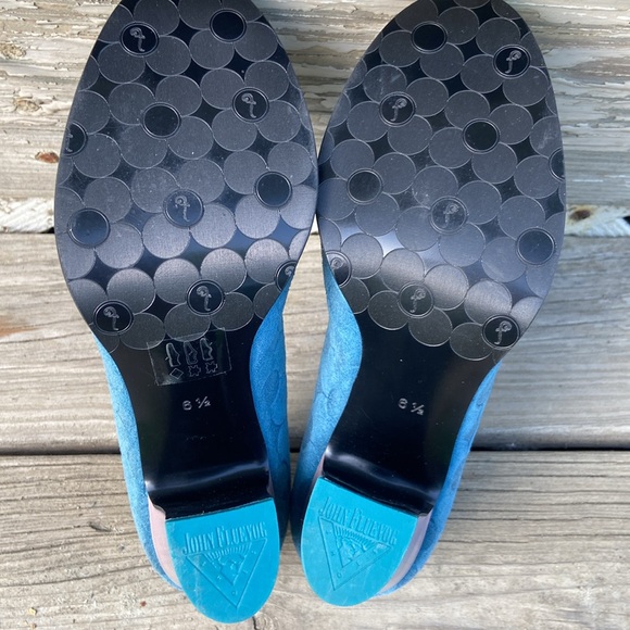 John Fluevog Shoes Attic Iris Patent Toe Pump in Blue Leather Women's Size 6-6.5 - Picture 7 of 16